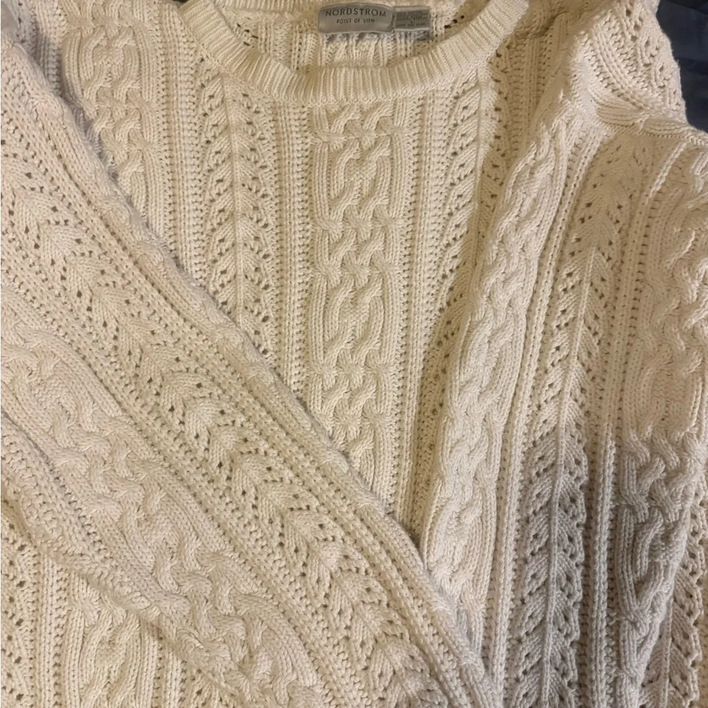 Nordstrom Cream Cable Knit Sweater - Picture 8 of 8